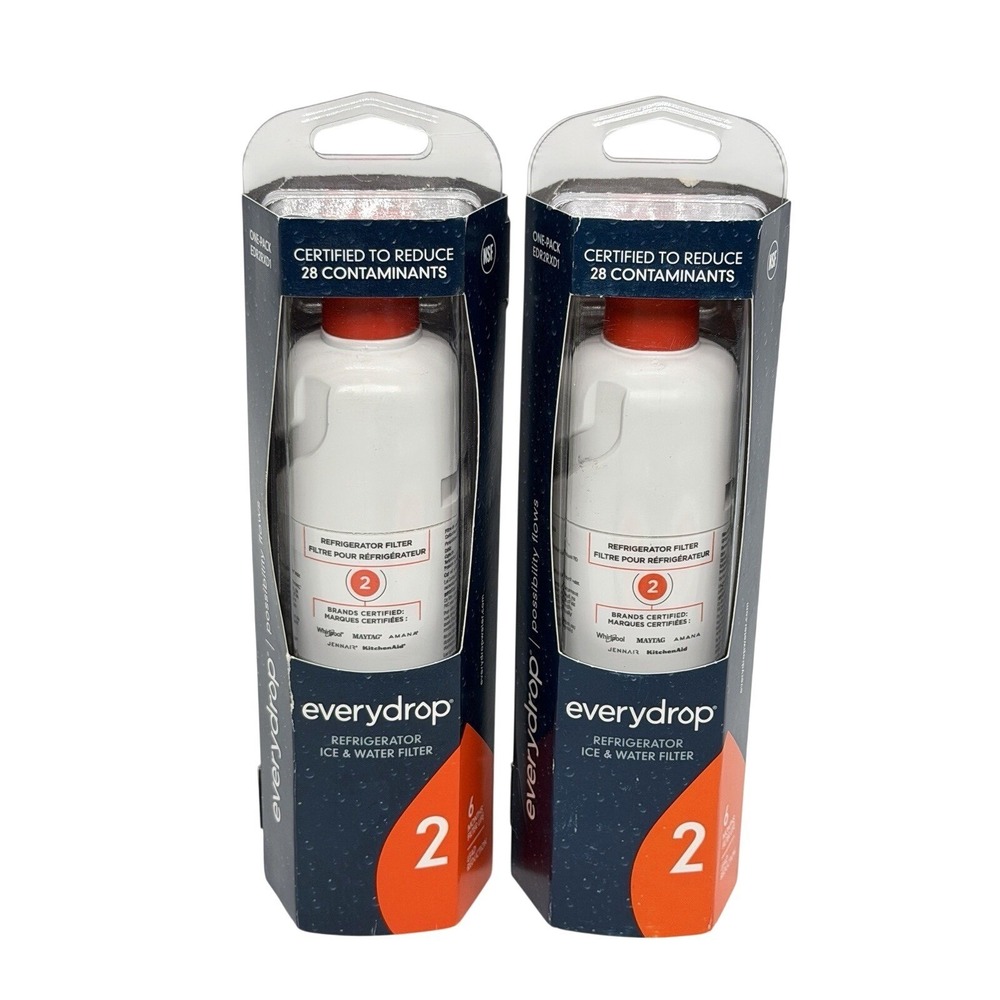 Lot Of 2 EveryDrop EDR2RXD1 Ice & Water Refrigerator Filter 2 Whirlpool Maytag